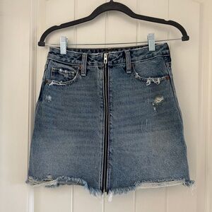 Abercrombie & Fitch Blue Distressed Pencil Skirt